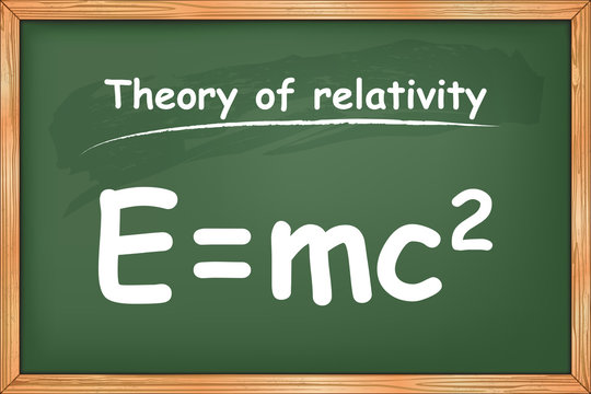 Theory Of Relativity On Chalkboard Vector