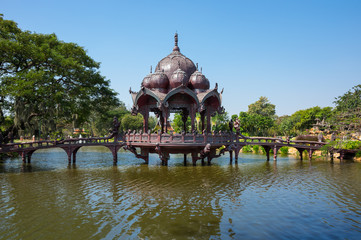 Pagoda and bridge over the lake