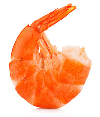 Tiger shrimp. Prawn isolated on a white background. Seafood