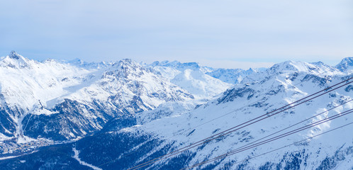 View of the village St. Moritz