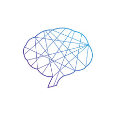 Abstract Line Brain Logo