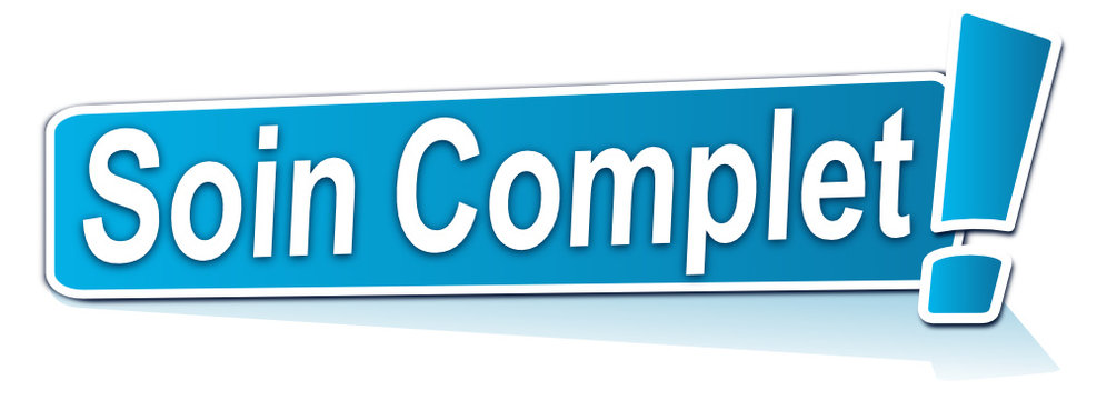 soin complet sur étiquette bleue