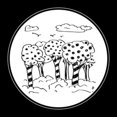 Simple doodle of some trees