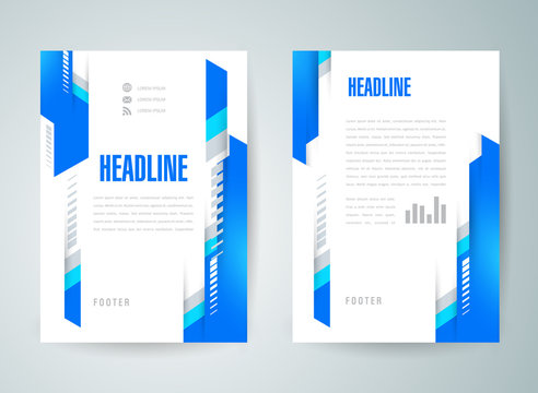 flyer brochure design template abstract tech