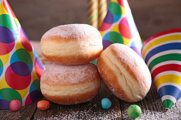donut and carnival decoration