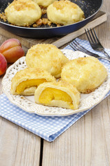 Peach in pastry, popular austrian dish.