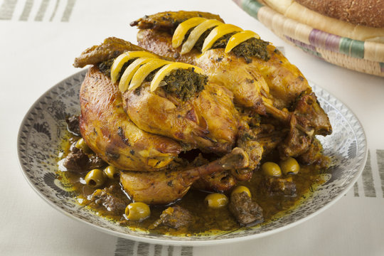 Moroccan chicken dish with chermoula