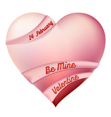 Heart love valentine ribbon concept