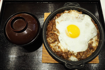 Japanese food with egg