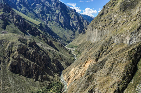 View with vertigo in Colca Canyon, Peru