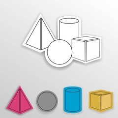 Colorful set of geometric 