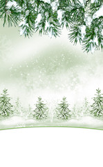 Winter landscape. Background. snow