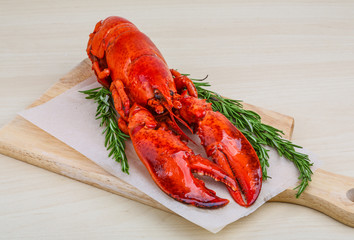 Boiled lobster