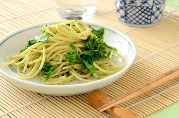 菜の花のスパゲッティー
