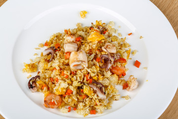 Fried rice with seafood