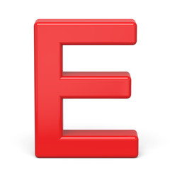 3d plastic red letter E