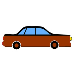 Car icon on white background. Vector illustration.