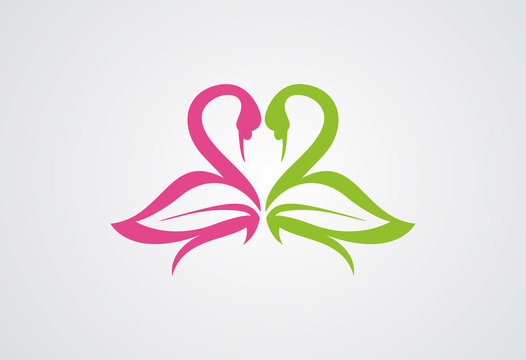 Love Swans logo vector