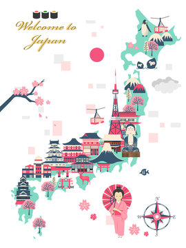 lovely Japan travel poster