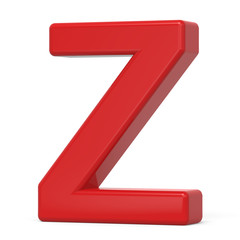 3d plastic red letter Z
