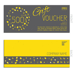 Naklejka premium gift voucher vector coupon business