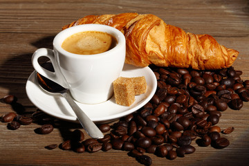 Coffee and croissants