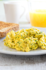 scrambled egg breakfast