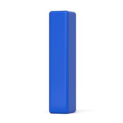 3d plastic blue letter I