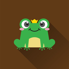 Little frog. Vector illustration of a cute little frog.