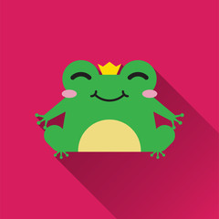 Little frog. Vector illustration of a cute little frog.