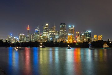 Sydney City Skyline at Night