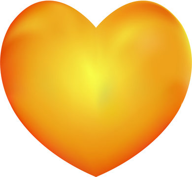 heart vector yellow