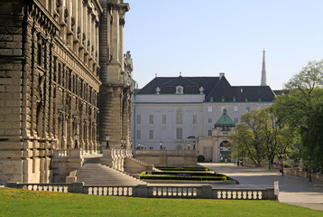 VIENNA, AUSTRIA - APRIL 26, 2013: Hofburg Imperial Palace facade