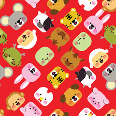 Seamless animal pattern