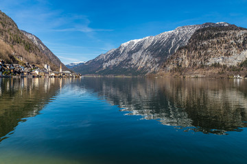 Hallstatt Village And Lake In Alps -Austria,Europe