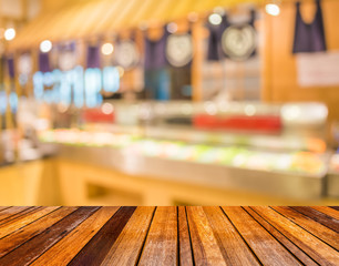 sushi counter in vintage style decoration restaurant