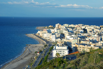 Naklejka premium View of the Rhodes new town from Monte Smith mountain. Rhodes Island, Greece.