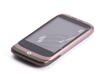 Smart phone drop to the floor and screen damage broken