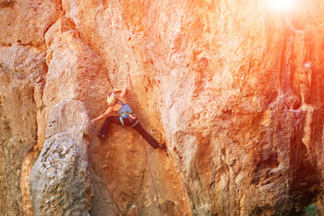 female rock climber 