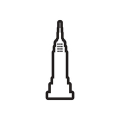 stylish black and white icon American skyscraper