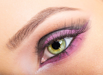 Naklejka premium Eye close up makeup
