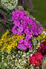 Obraz premium handmade beautiful bouquets from flowers and herbs