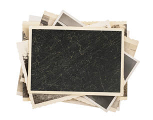 Blank vintage photo paper isolated