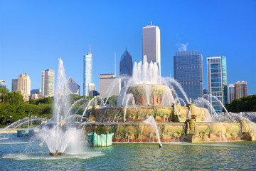 Buckingham Fountain at Grant Park in Chicago, United States