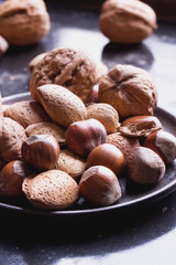 Various nuts selection