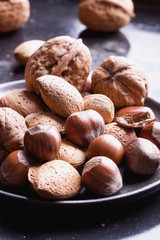 Various nuts selection