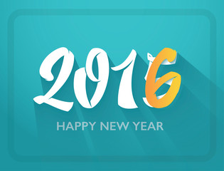 2016 happy new year lettering print