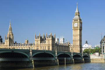 Fototapeta na wymiar The Houses of Parliament and Big Ben, London, UK