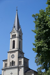 Fototapeta na wymiar Church Tower in Constance, Germany