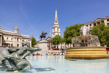 Trafalgar Square, Greater London, England - obrazy, fototapety, plakaty